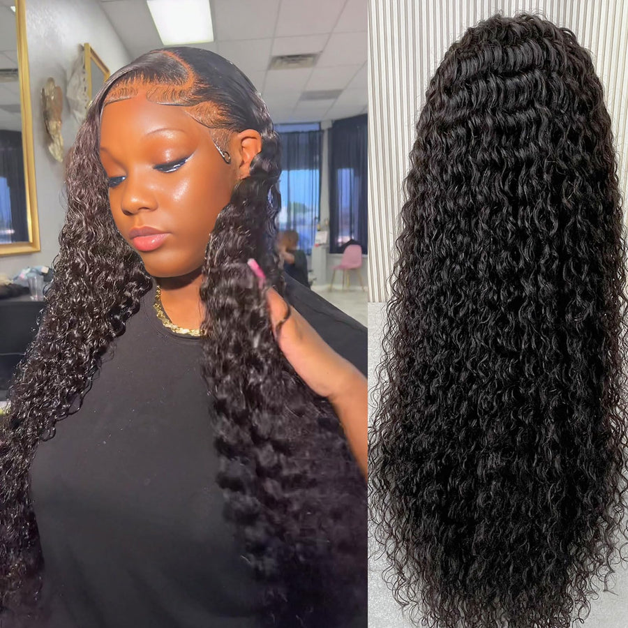 ManeMajesty Deep Wave 13x4 Lace Front Human Hair Wig - FT-2312H - B0CC55S1GF