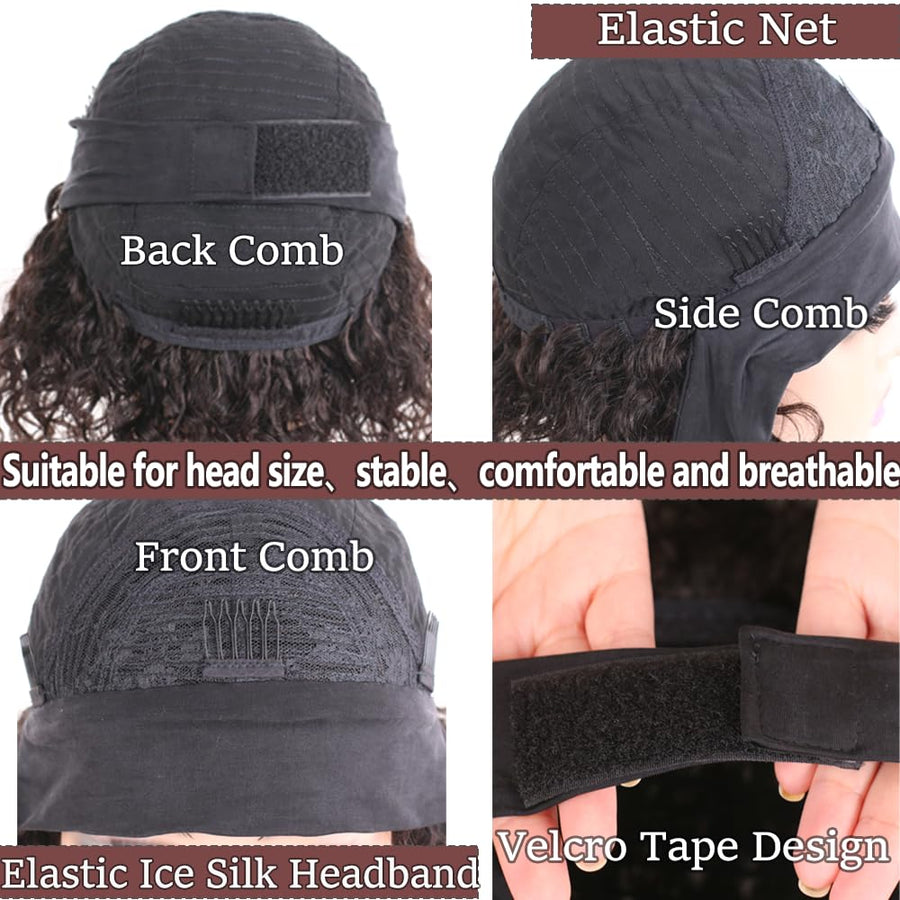 ManeMajesty Deep Curly Headband Wig - FT-2178 - B0CLDJ66N7