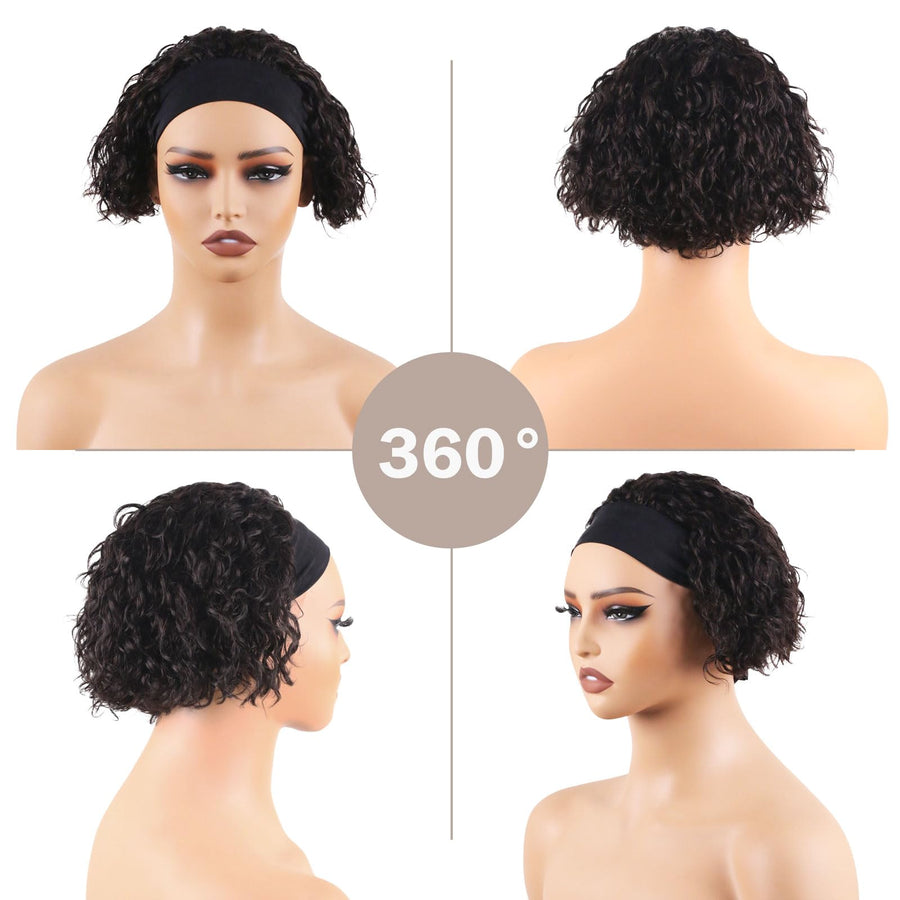ManeMajesty Deep Curly Headband Wig - FT-2178 - B0CLDJ66N7