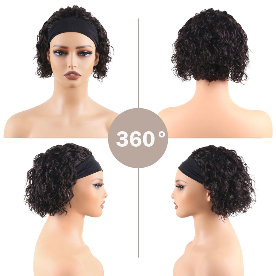 ManeMajesty Deep Curly Headband Wig - FT-2178A - B0CLDKQKS8