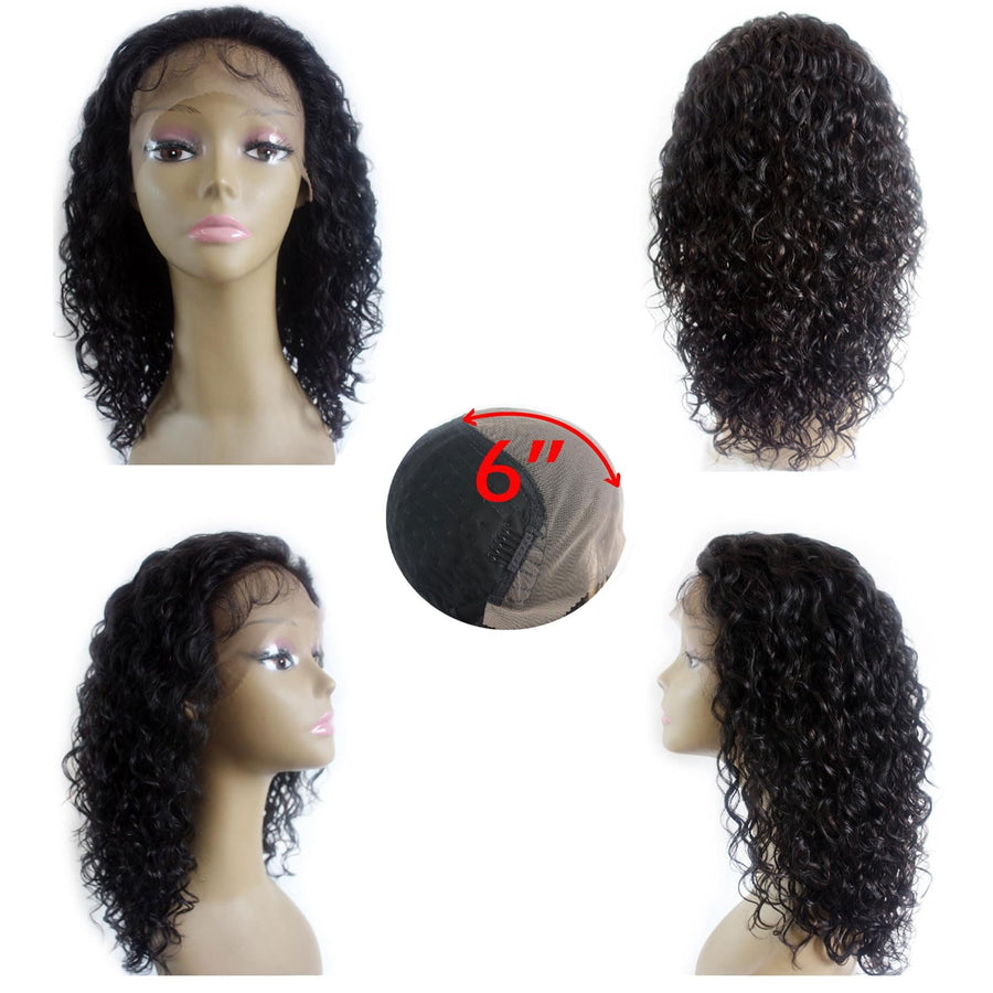 ManeMajesty 16 Inch Deep Wave 13x6 Lace Front Glueless Wear and Go Human Hair Wig - FT-2077C-1 - B0CLJBJMHT