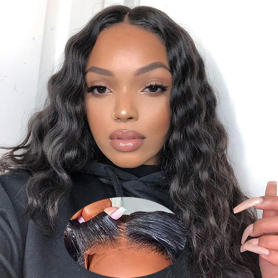 ManeMajesty 16 Inch Body Wave 13x6 Lace Front Glueless Wear and Go Human Hair Wig - FT-2079-C-1 - B0CLJBQV6N
