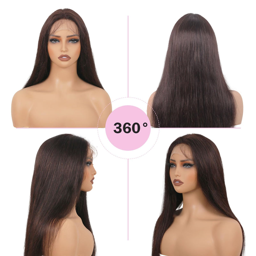 ManeMajesty Straight 13x4 Lace Front Glueless Human Hair Wig - FT-2308B - B0CLKZRTM9