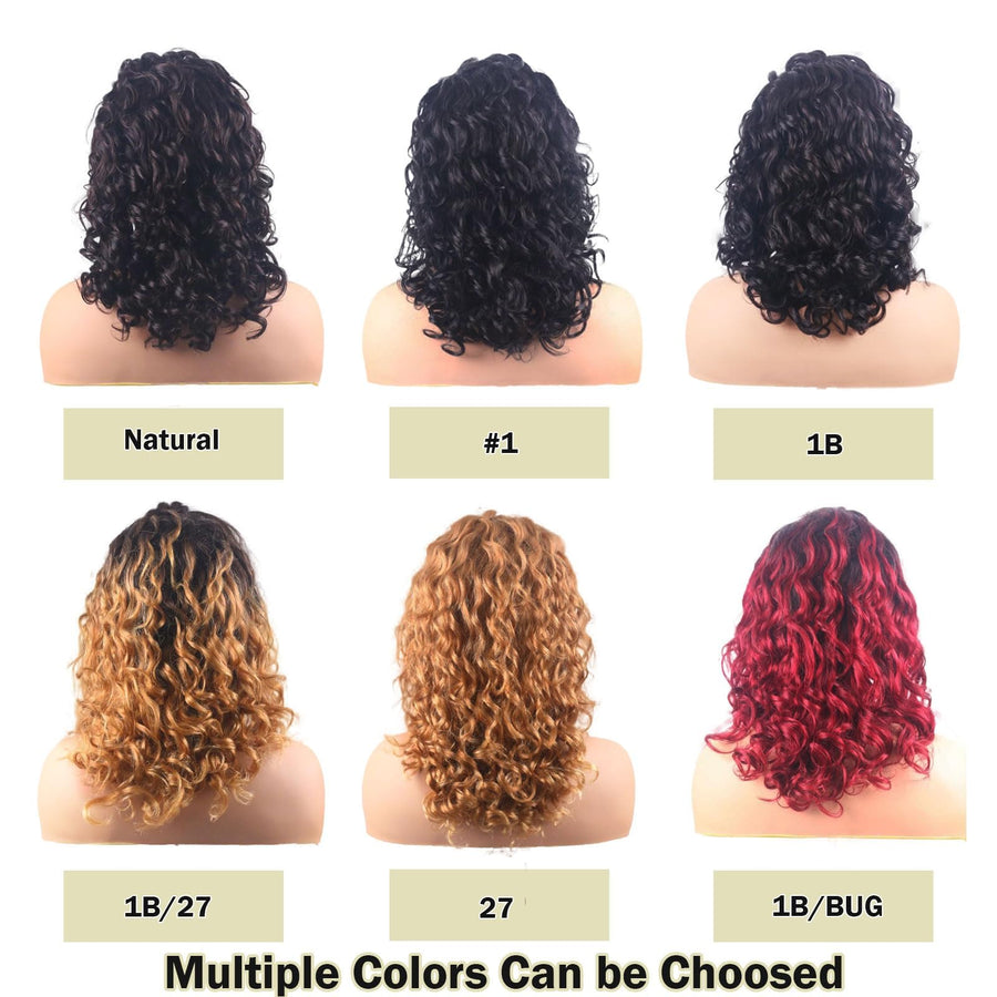 ManeMajesty 18 Inch Body Wave Lace Front Human Hair Wig - FT-2091 #1B - B0DBKRMC83