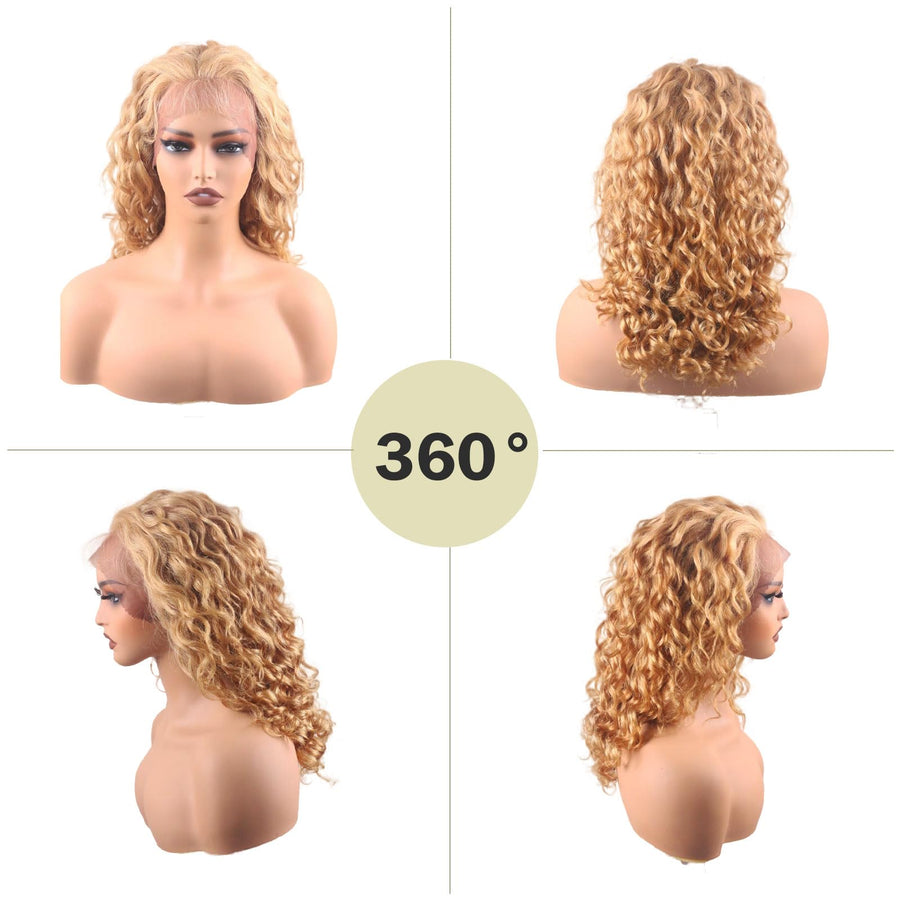 ManeMajesty 18 Inch Body Wave Lace Front Human Hair Wig - FT-2091 #27 - B0DBKXH3WV