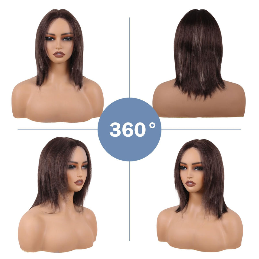 ManeMajesty Straight Lace Front Glueless Wear and Go Human Hair Wig - FT-2210-FS4/27 - B0F28G8VXP