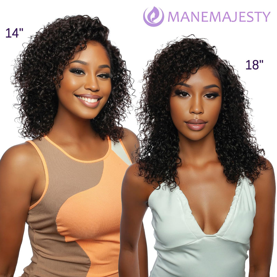 ManeMajesty Lace Front Glueless Human Hair Wig - FT-2589-Natural BK - B0F28HC9Z8