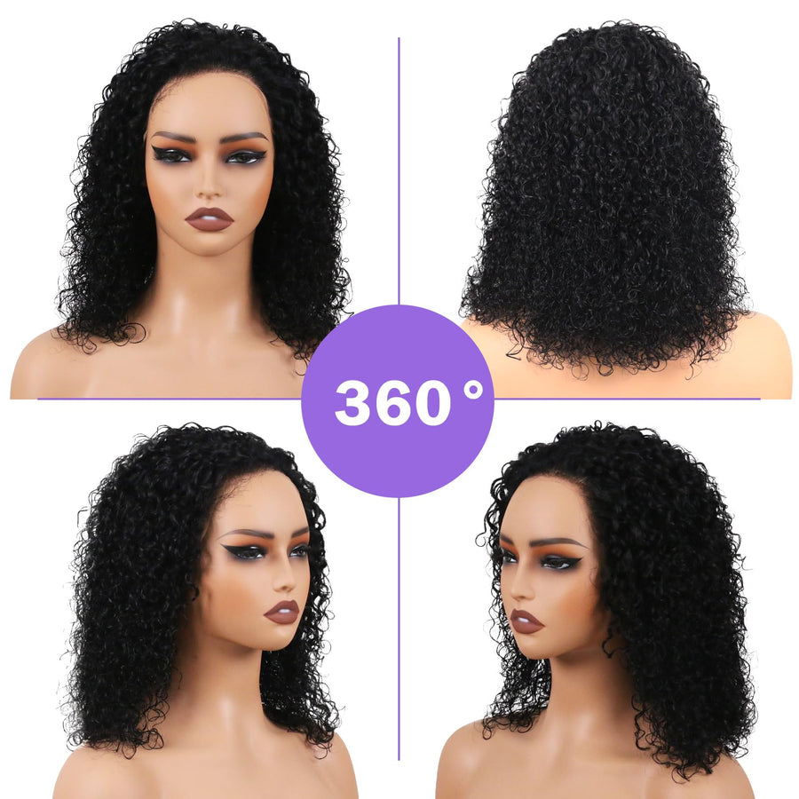 ManeMajesty Lace Front Glueless Human Hair Wig - FT-2589-Natural BK - B0F28HC9Z8