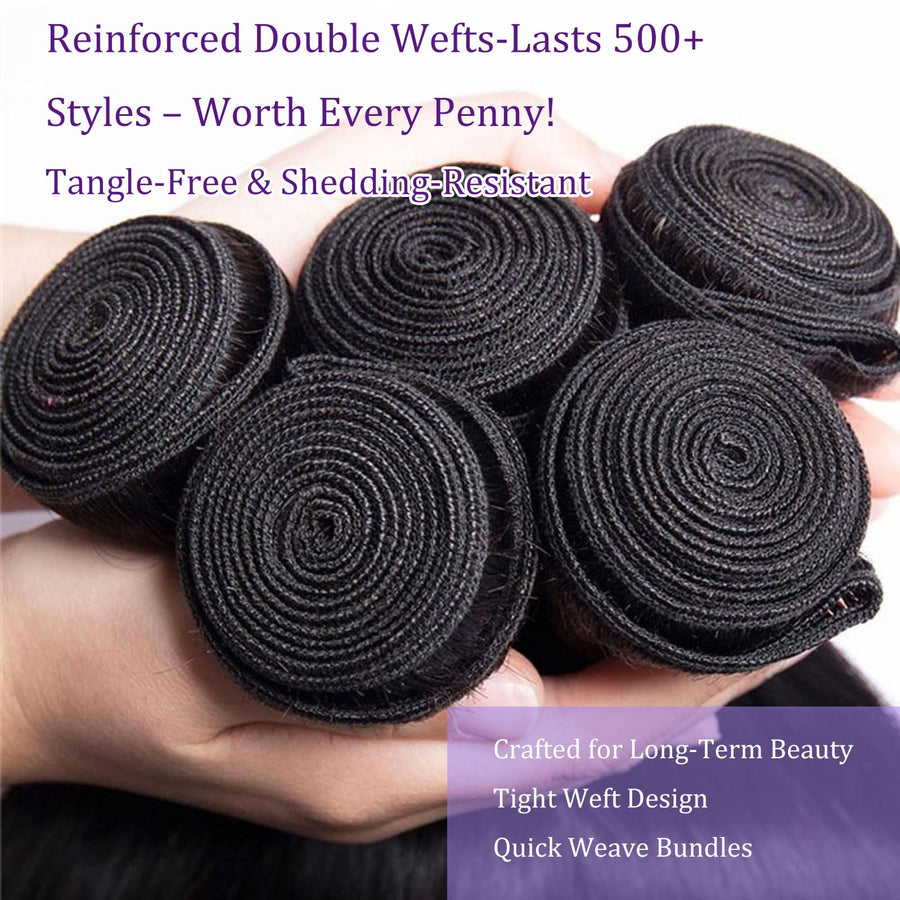 ManeMajesty Body Wave Brazilian Human Hair Bundles - Glossy-Body-10 - B0F3HW1ND1
