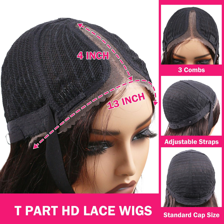ManeMajesty Deep Wave Human Hair Wig - FT-2222H-1 - B0F4D762WQ
