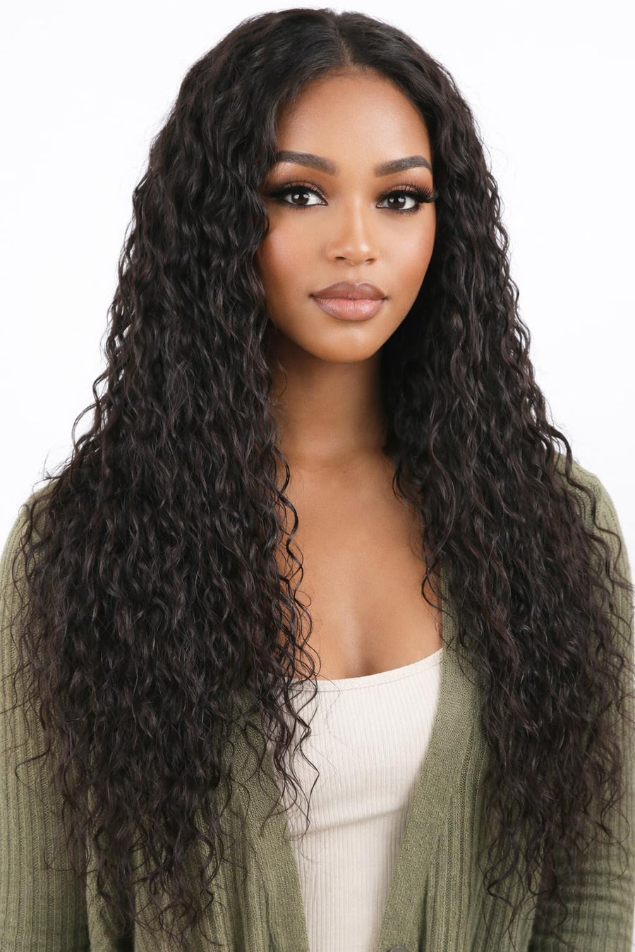 ManeMajesty Deep Wave Human Hair Wig - FT-2222H-NATURAL - B0F4D9J9TG