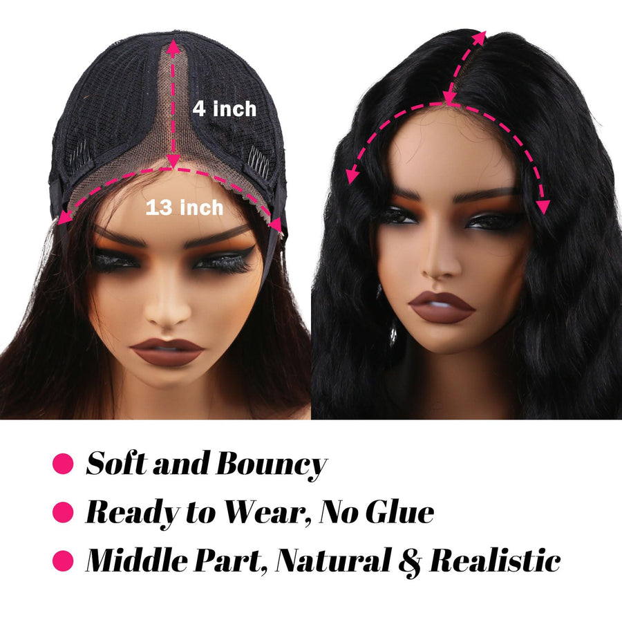 ManeMajesty Body Wave Human Hair Wig - FT-2223H-1 - B0F4D9TLZS