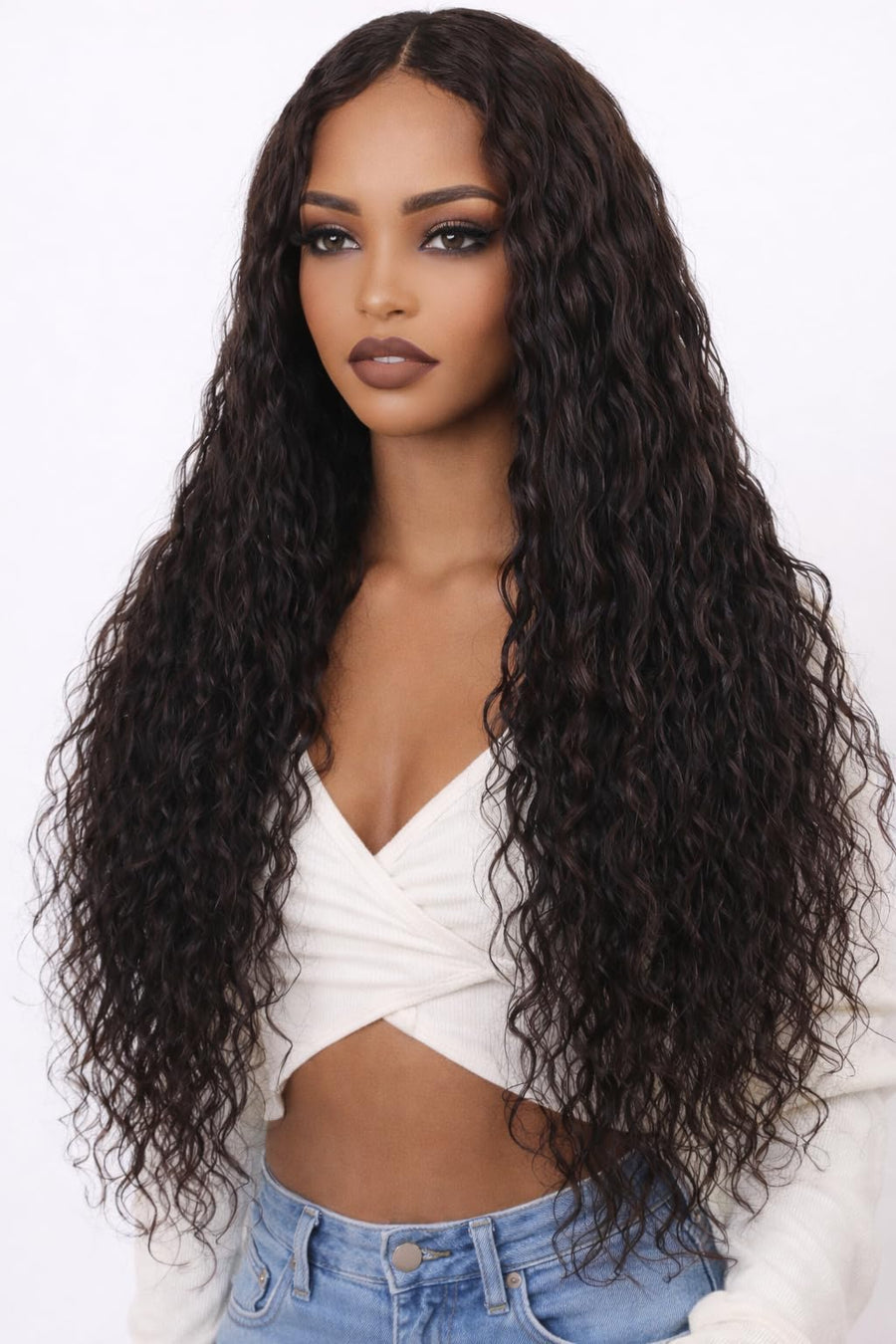 ManeMajesty Deep Wave Human Hair Wig - FT-2222J-NATURAL - B0F4DDDKTY