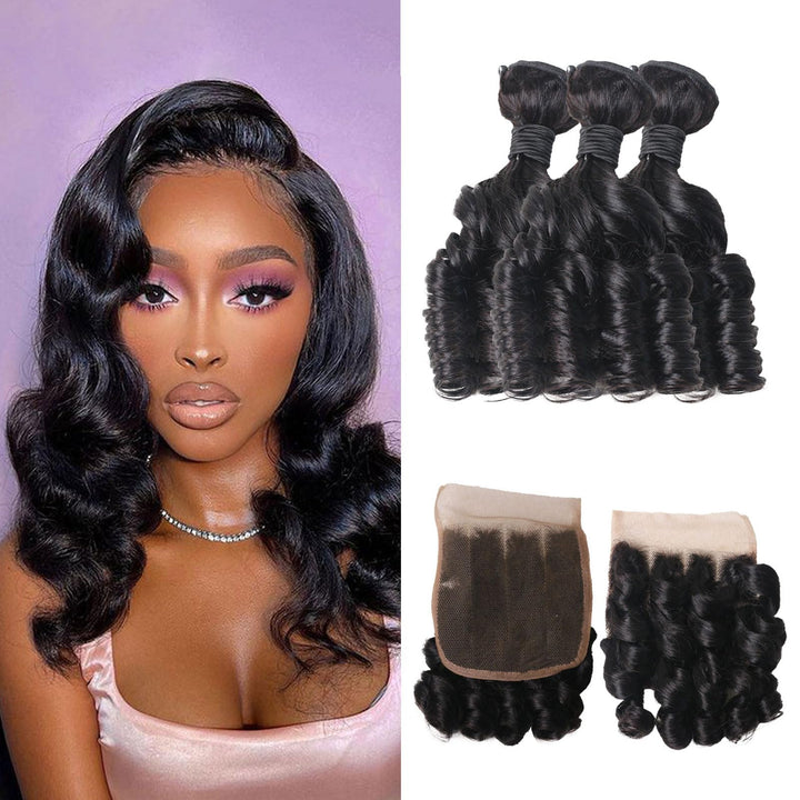 ManeMajesty Curly Brazilian Human Hair Bundles