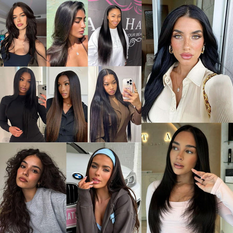 ManeMajesty Straight Brazilian Human Hair Bundles - Glossy-STRAIGHT-20 - B0F9W469LV