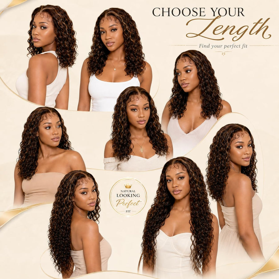 ManeMajesty Body Wave 13x6 Lace Front Glueless Human Hair Wig - FT-2072-FS4/27 - B0FFT669NL