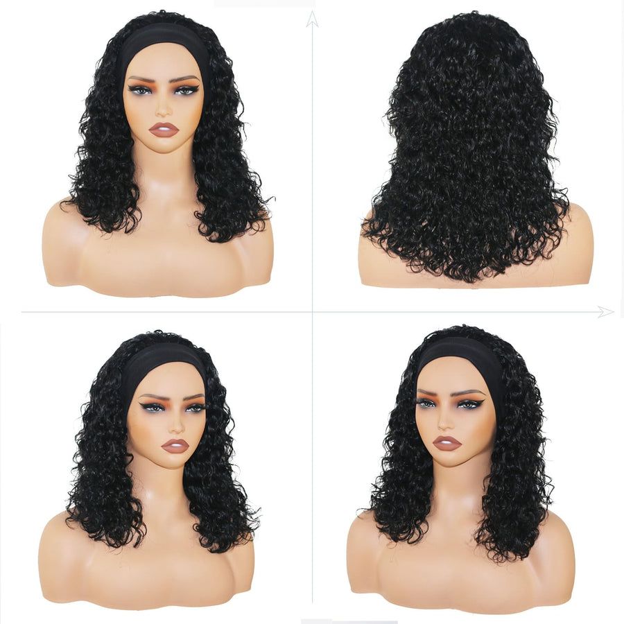 ManeMajesty Deep Curly Headband Wig - FT-2178EA - B0FL1Q5KVJ