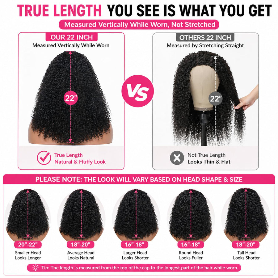 ManeMajesty Kinky Curly Half Wig - FT-2740C - B0FL1QMV1Z
