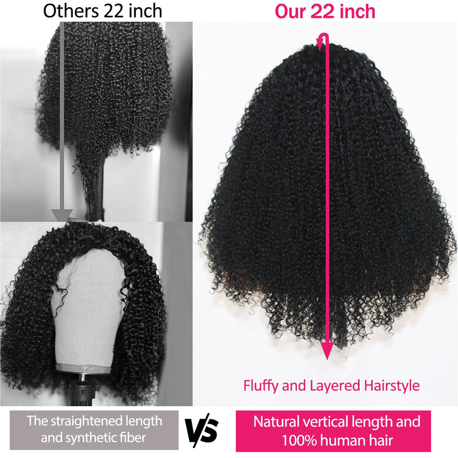 ManeMajesty Kinky Curly Half Wig - FT-2740D - B0FL1SGXHY