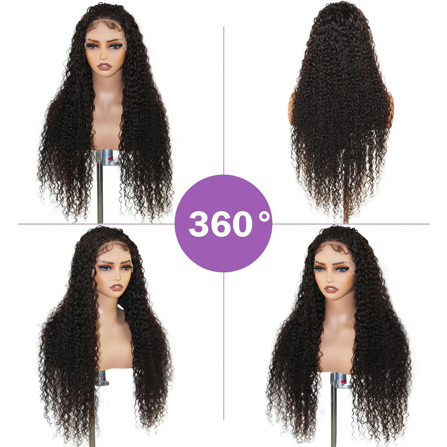 ManeMajesty Kinky Curly 13x4 Lace Front Glueless Human Hair Wig - FT-2326J - B0G5NZ8VP6