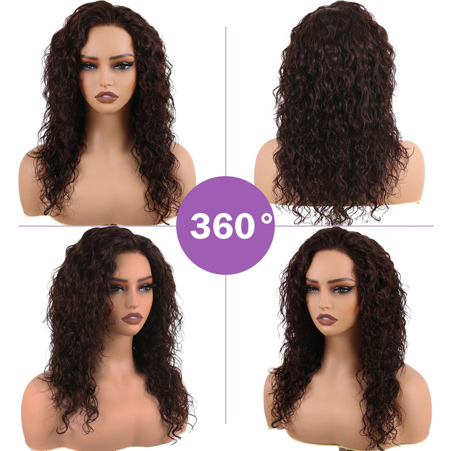 ManeMajesty 18 Inch Curly 13x4 Lace Front Glueless Wear and Go Human Hair Wig - FT-1863-1 - B0GWKPLNQZ